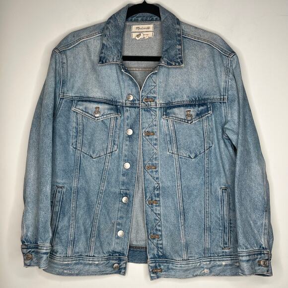 Madewell The Oversized Trucker Jean Jacket Size Small - Picture 4 of 9